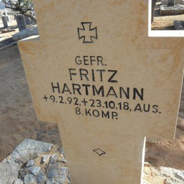 HARTMANN Fritz 1892-1918