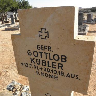 KUBLER Gottlob 1891-1918