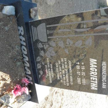 RHOMAN Magrietha 1951-2007