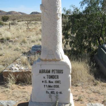 TONDER Abram Petrus, v. 1907-1930