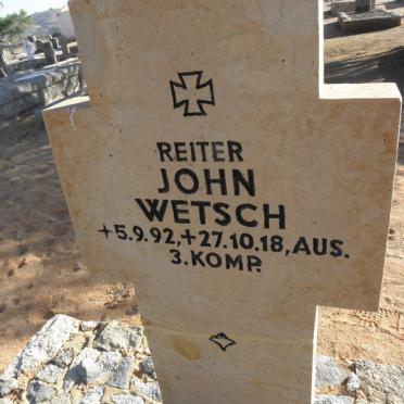 WETSCH John 1892-1918