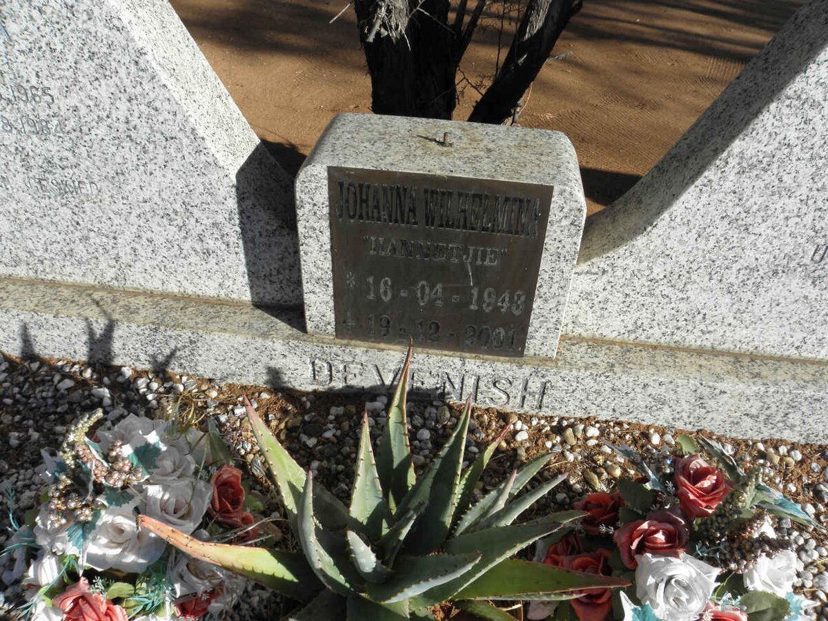 DEVENISH Johanna Wilhelmina 1943-2001