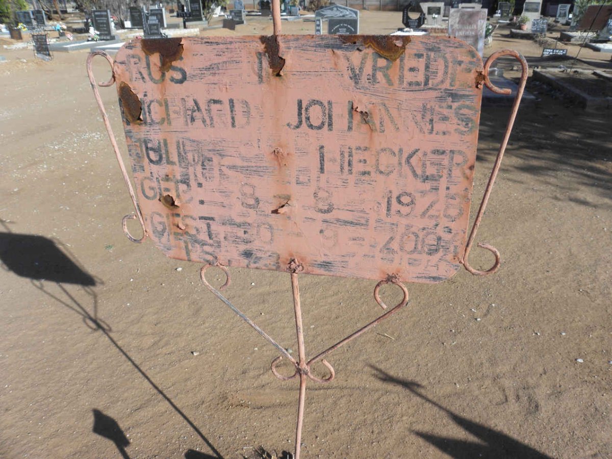 HECKER Richard Johannes Julius 1928-2004