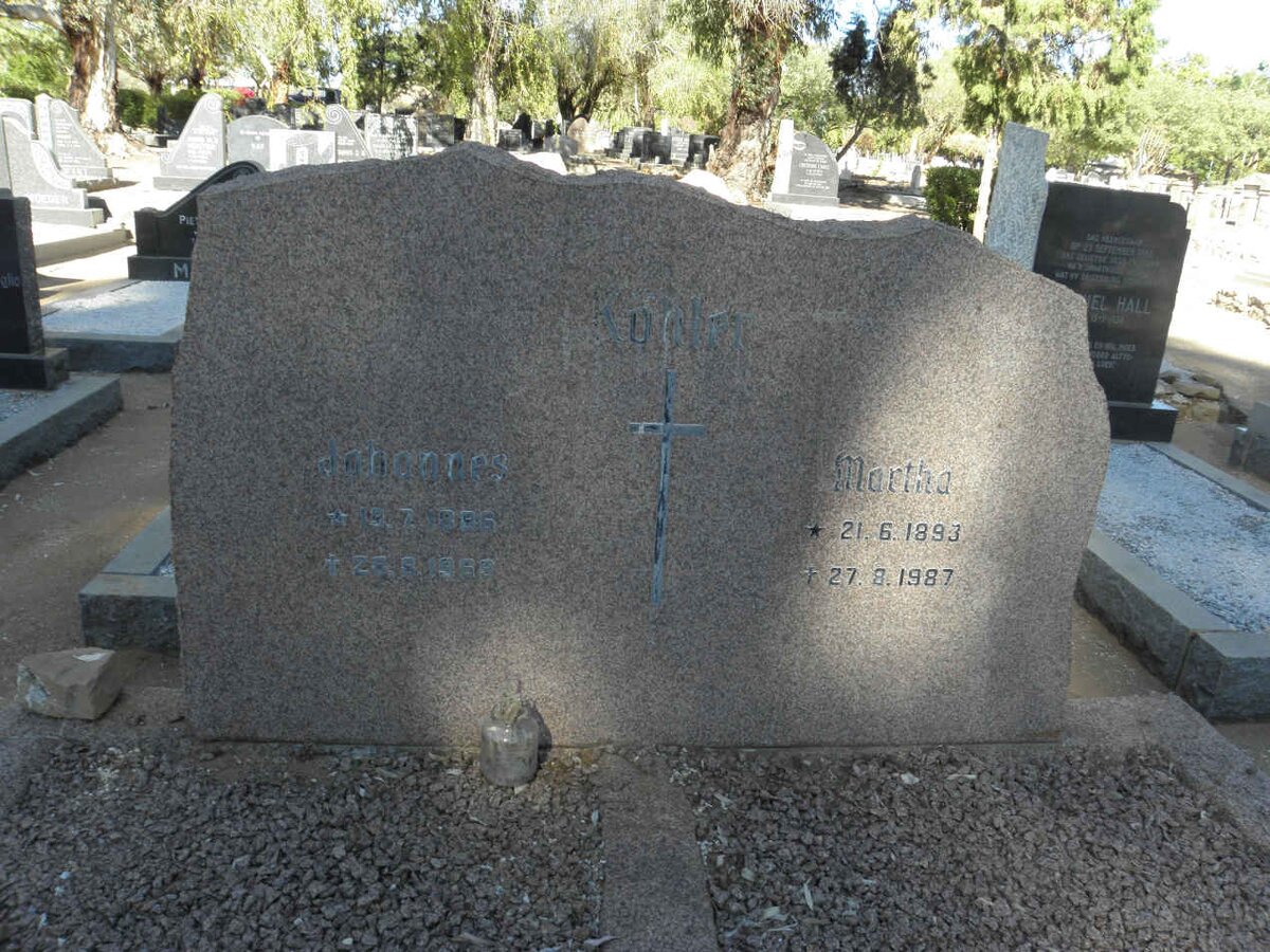 KOHLER Johannes 1886-1969 &amp; Martha 1893-1987