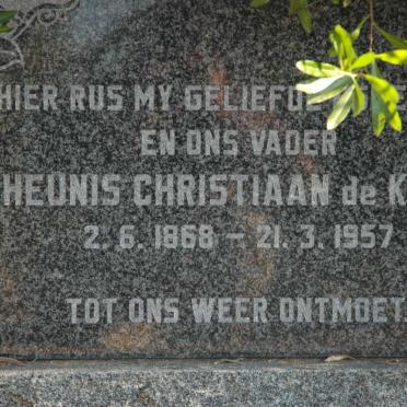 KLERK Theunis Christiaan, de 1868-1957