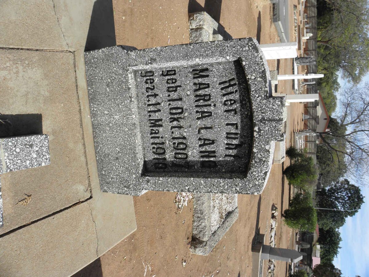 LANG Maria 1907-1910