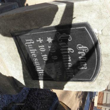 LOHMANN Franz 1910-1910