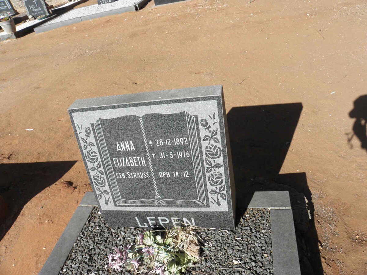 LEPEN Anna Elizabeth nee STRAUSS 1892-1976