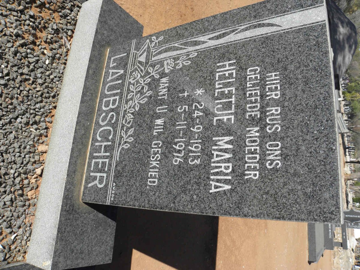 LAUBSCHER Heletje Maria 1913-1976