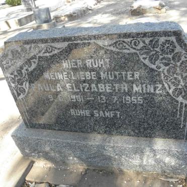 MINZ Paula Elizabeth 1901-1955
