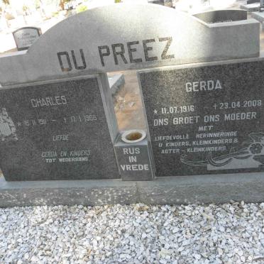 PREEZ Charles, du 1911-1968 &amp; Gerda 1916-2008