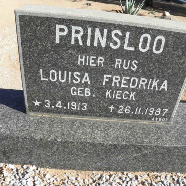 PRINSLOO Louisa Fredrika nee KIECK 1913-1987