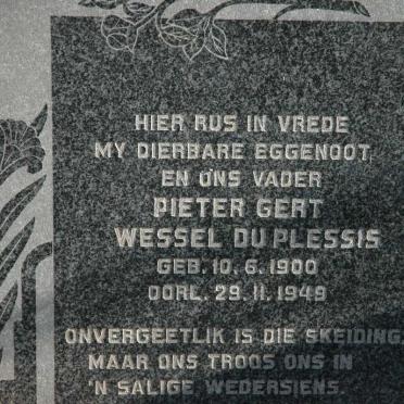 PLESSIS Pieter Gert Wessel, du 1900-1949