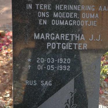 POTGIETER Margaretha J.J. 1920-1992