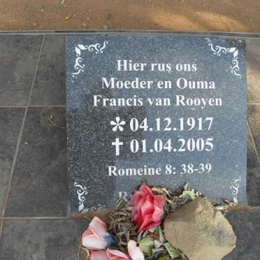 ROOYEN Francis, van 1917-2005