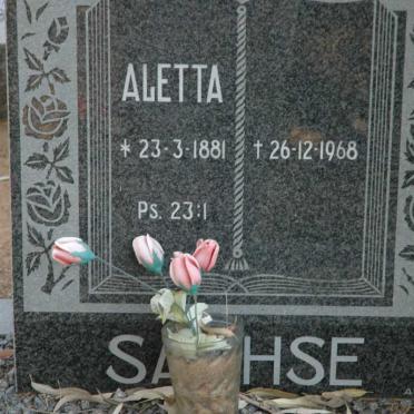 SACHSE Aletta 1881-1968