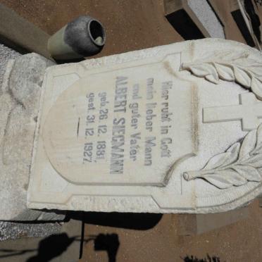 SIEGMANN Albert 1881-1927