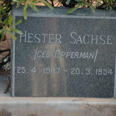 SACHSE Hester nee OPPERMAN 1907-1954