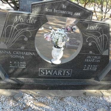 SWARTS Jacobus Francois 1929-1993 &amp; Anna Catharina Sophia 1928-1990