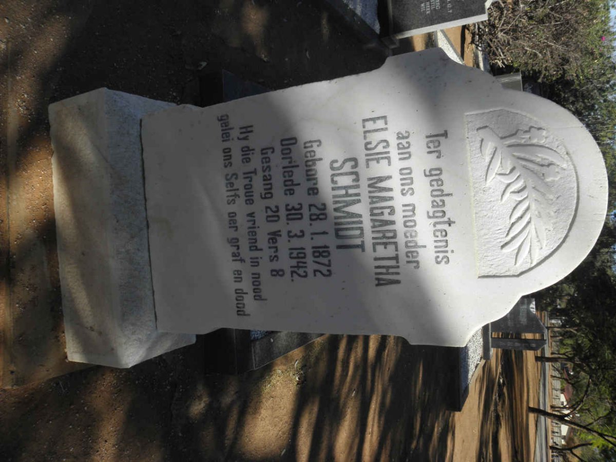 SCHMIDT Elsie Magaretha 1872-1942