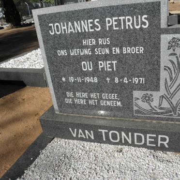 TONDER Johannes Petrus, van 1948-1971
