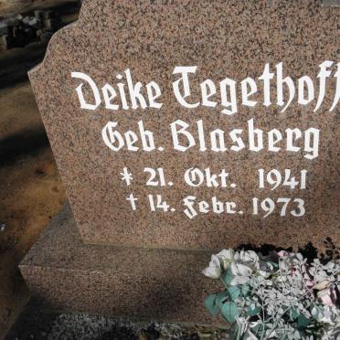 TEGETHOFF Deike nee BLASBERG 1941-1973