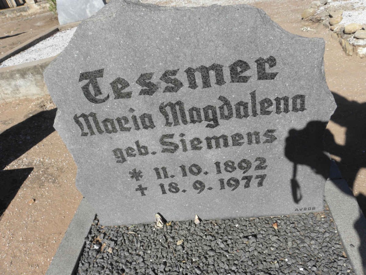 TESSMER Maria Magdalena nee SIEMENS 1892-1977