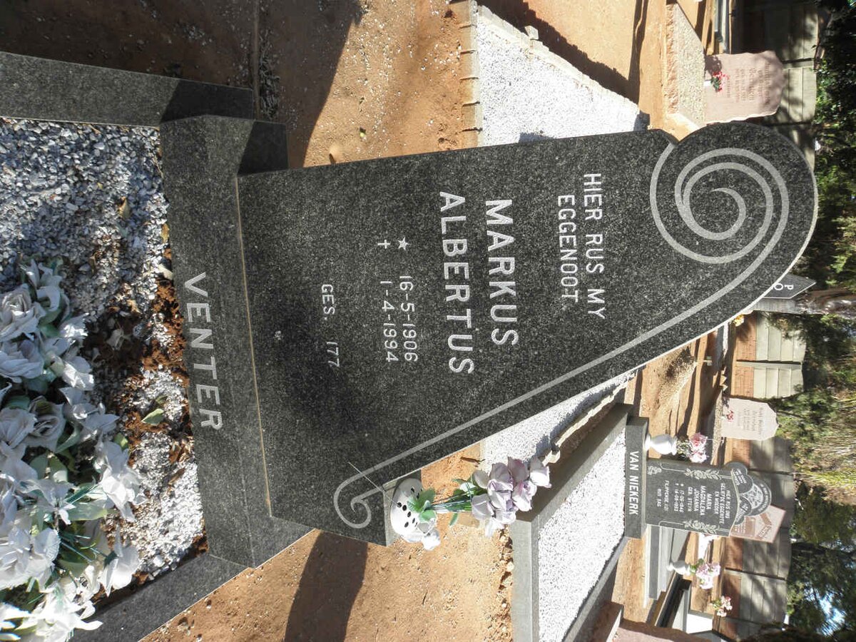 VENTER Markus Albertus 1906-1994