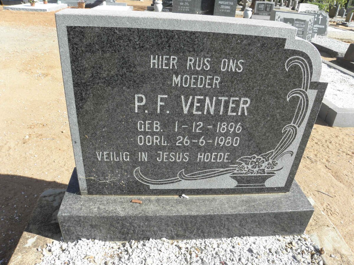 VENTER P.F. 1896-1980