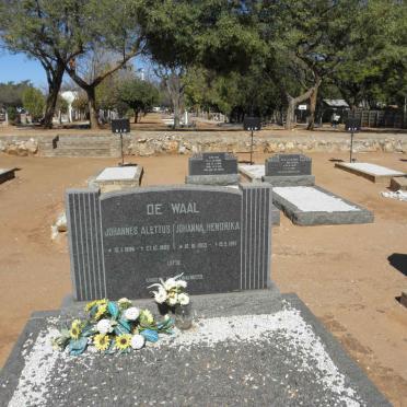 WAAL Johannes Alettus, de 1896-1968 &amp; Johanna Hendrika 1903-1951