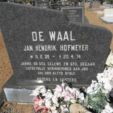 WAAL Jan Hendrik Hofmeyer, de 1939-1974