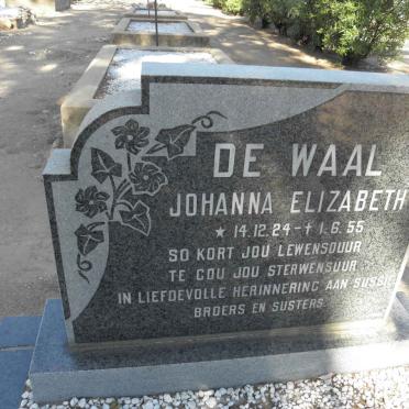 WAAL Johanna Elizabeth, de 1924-1955