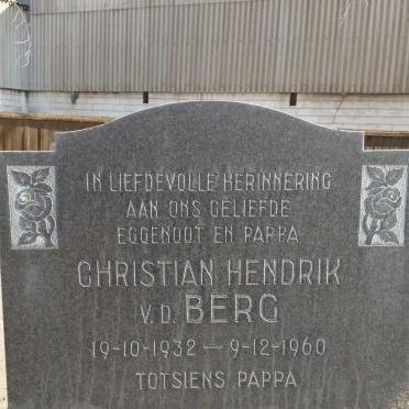 BERG Christian Hendrik, v.d. 1932-1960