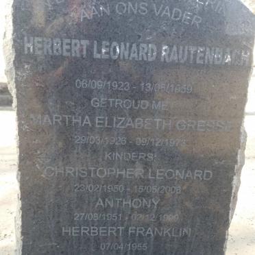 RAUTENBACH Herbert Leonard 1923-1959