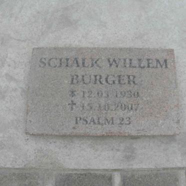 BURGER Schalk Willem 1930-2007