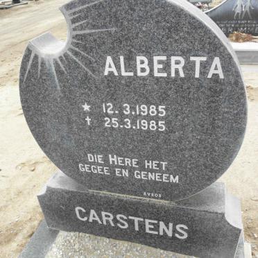 CARSTENS Alberta 1985-1985