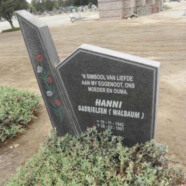 GABRIELSEN Hanni nee WALBAUM 1942-1997