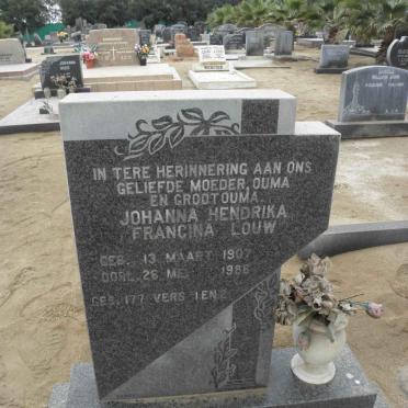 LOUW Johanna Hendrika Francina 1907-1986