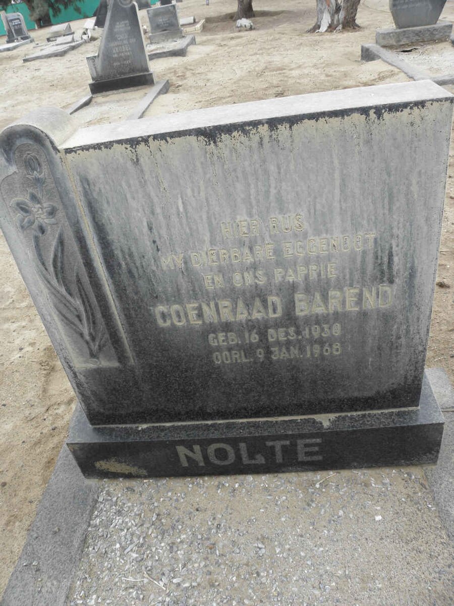 NOLTE Coenraad Barend 1930-1968