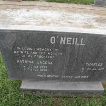 O'NEILL Charles 1927- &amp; Katrina Jacoba 1935-1996 