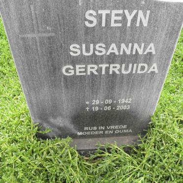 STEYN Susanna Gertruida 1942-2003