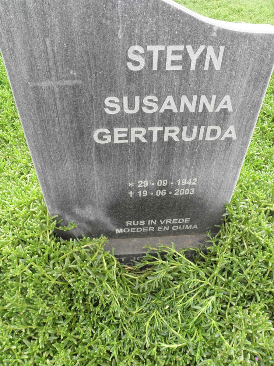 STEYN Susanna Gertruida 1942-2003