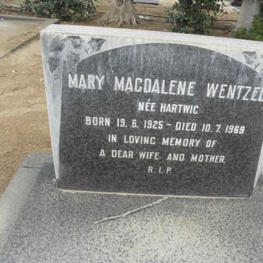 WENTZEL Mary Magdalene nee HARTWIG 1925-1969