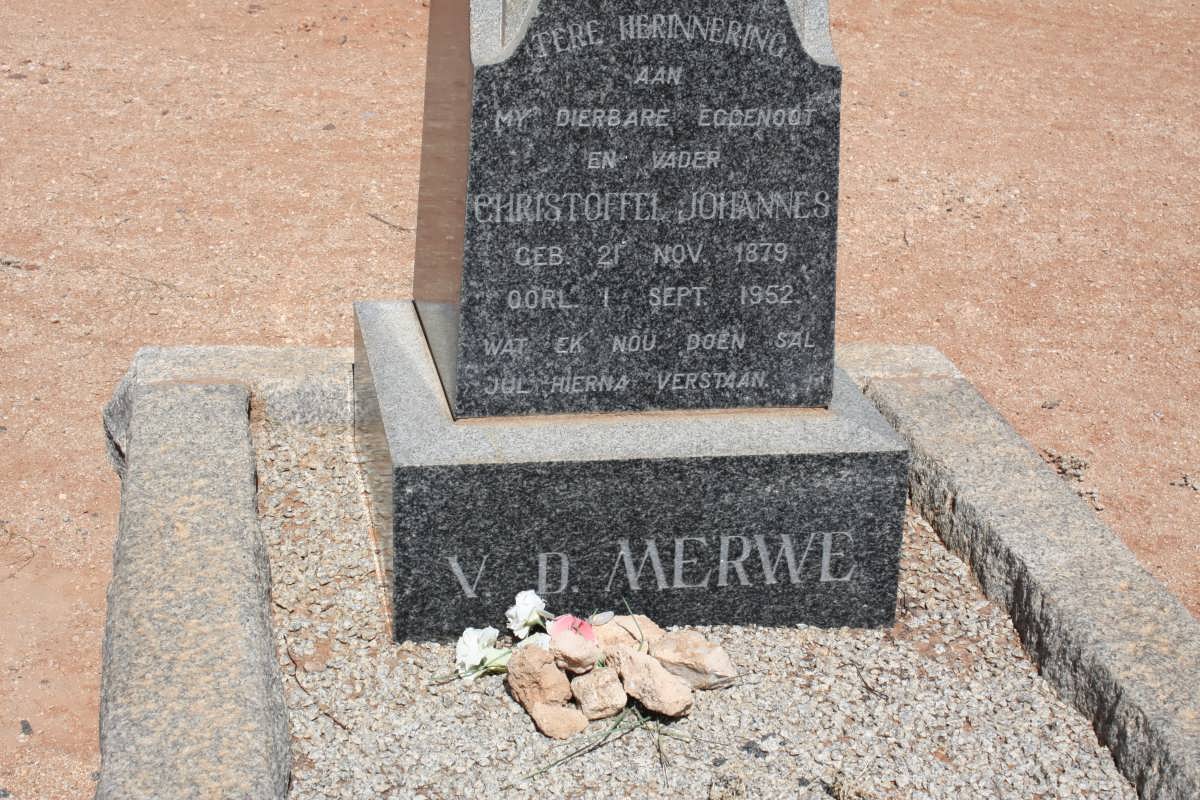 MERWE Christoffel Johannes, v.d. 1879-1952