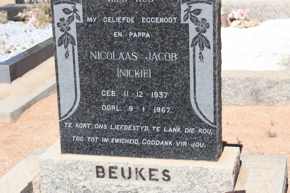 BEUKES Nicolaas Jacob 1937-1967