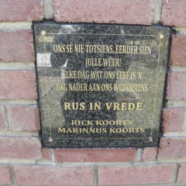 KOORTS Rick :: KOORTS Marinnus