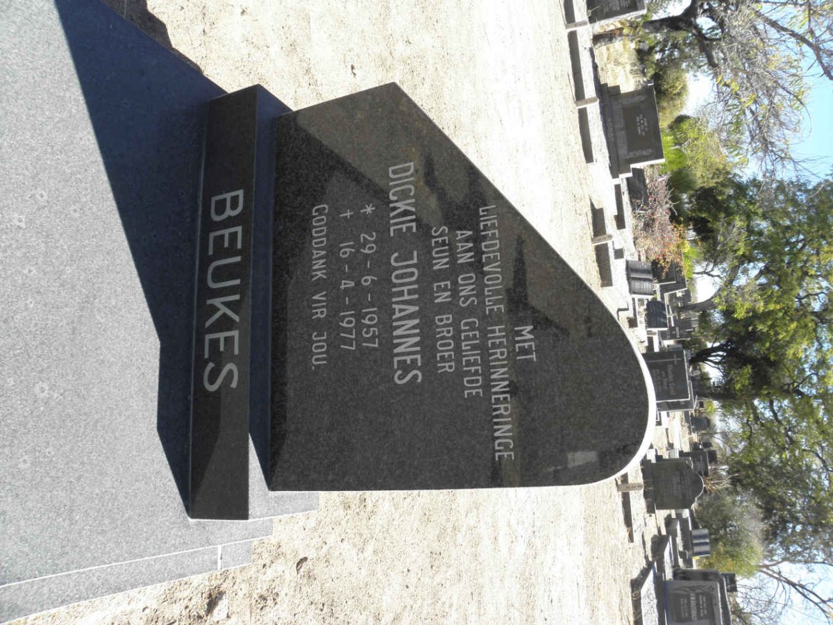 BEUKES Dickie Johannes 1957-1977
