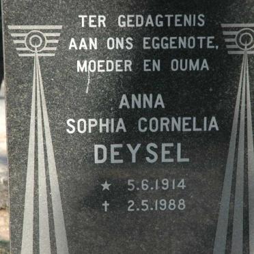 DEYSEL Anna Sophia Cornelia 1914-1988
