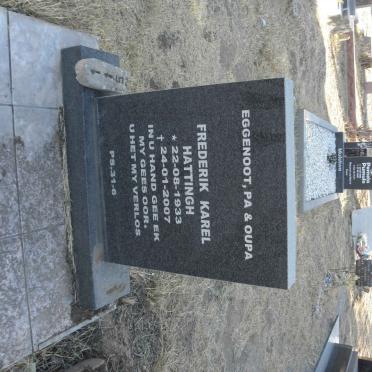 HATTINGH Frederik Karel 1933-2007