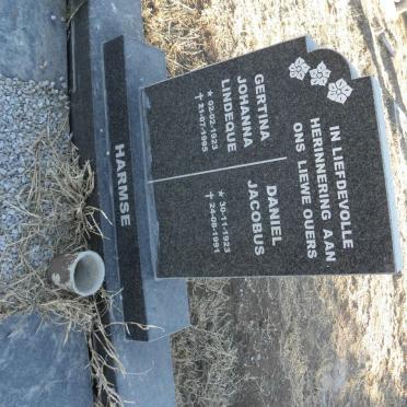 HARMSE Daniel Jacobus 1923-1991 &amp; Gertina Johanna LINDEQUE 1923-1995